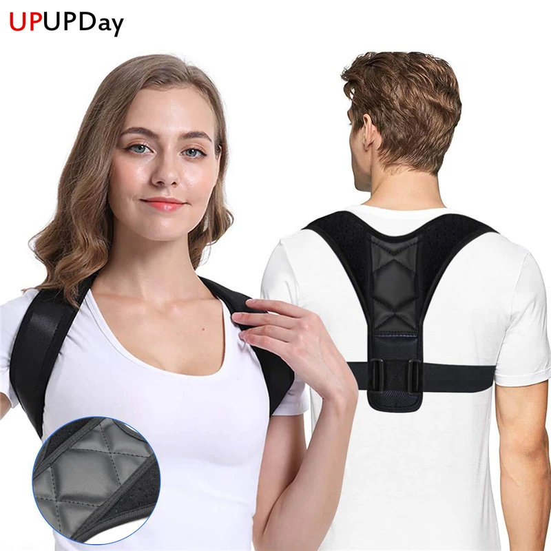 

Unisex Back Brace Support Belt Adjustable Posture Corrector Shoulder Back Support Spine Camelback Shoulder Posture Correction