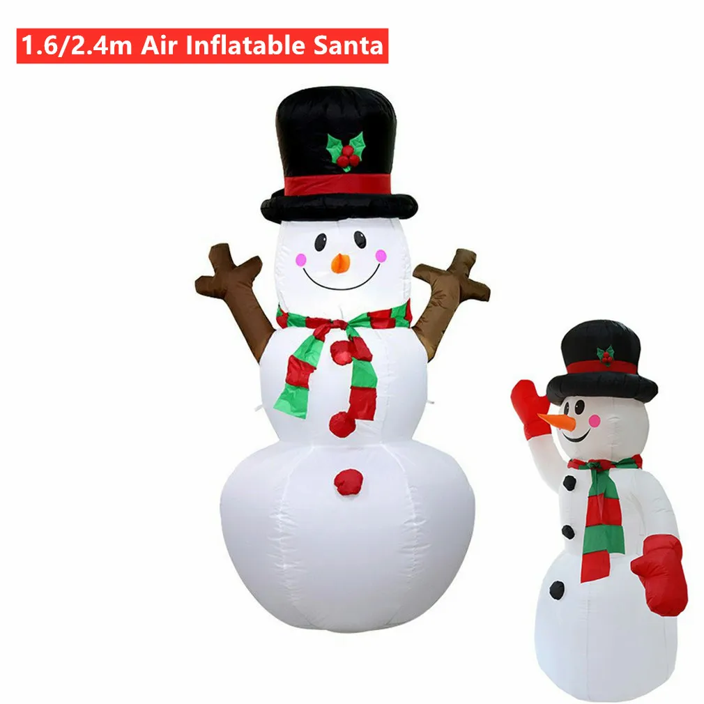 

1.6/2.4m LED Air Inflatable Santa Claus Snowman Outdoor Garden Airblown New Year Christmas Decoration Gift For Kids Children