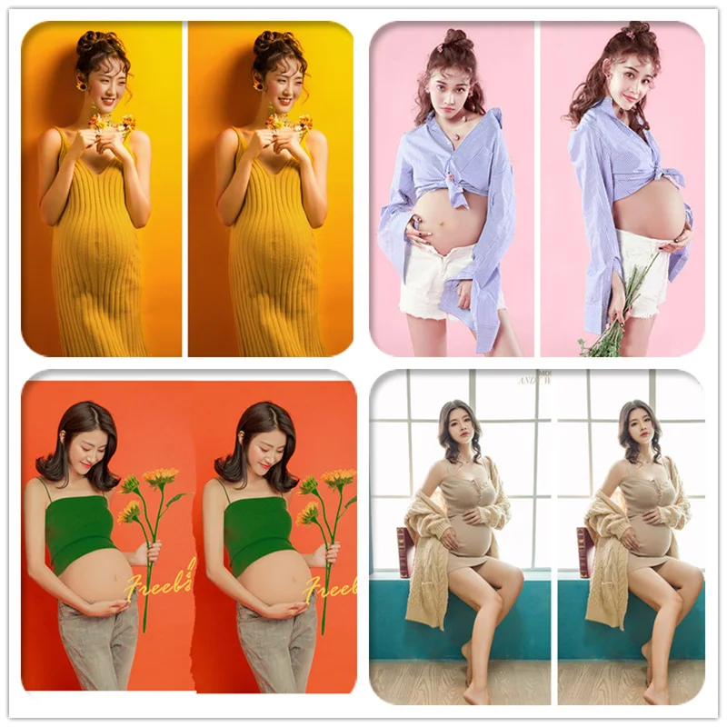 

Maternity Dress For Photo Shoot Pregnant Women Photography Tops + Pants Set Premama Clothes Summer