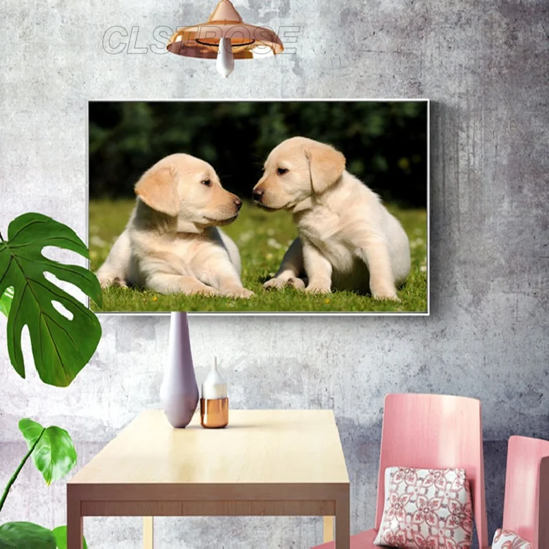 

Animal Home Decoration Canvas Paintings Dogs On The Green Land Hd Printing Pictures Are Frameless for Bedrooms and Living Rooms