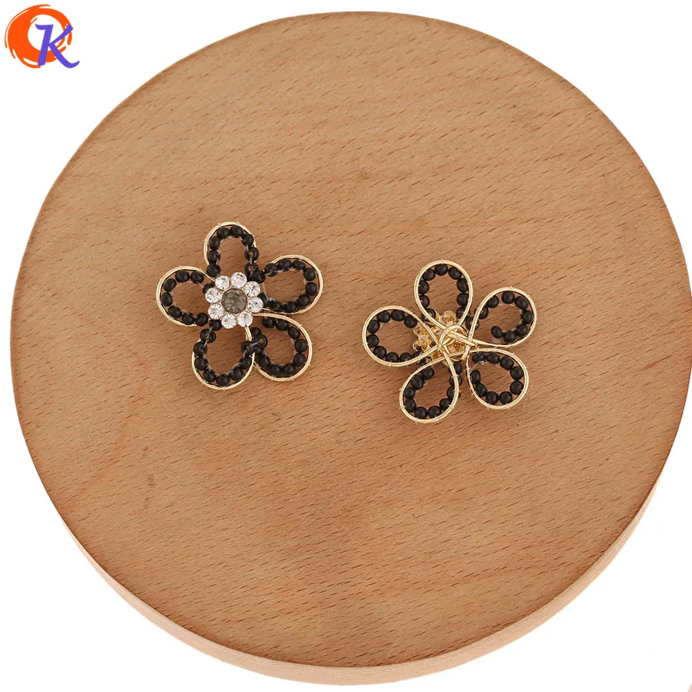

Cordial Design 30Pcs 24*24MM Jewelry Accessories/Seed Bead Charms/Hand Made/Rhinestone Flower Shape/DIY Making/Earring Findings