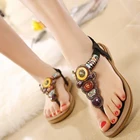 2021 летние сандалии на плоской подошве, женские пляжные шлепанцы в богемном стиле, сандалии на платформе