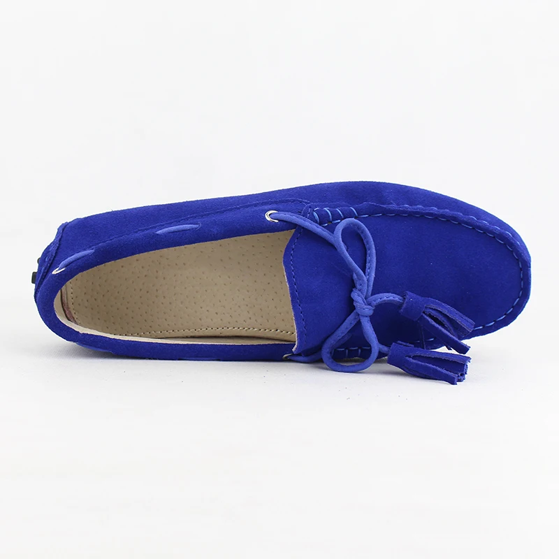 Лоферы женские из натуральной кожи мягкие без застежки повседневная обувь на