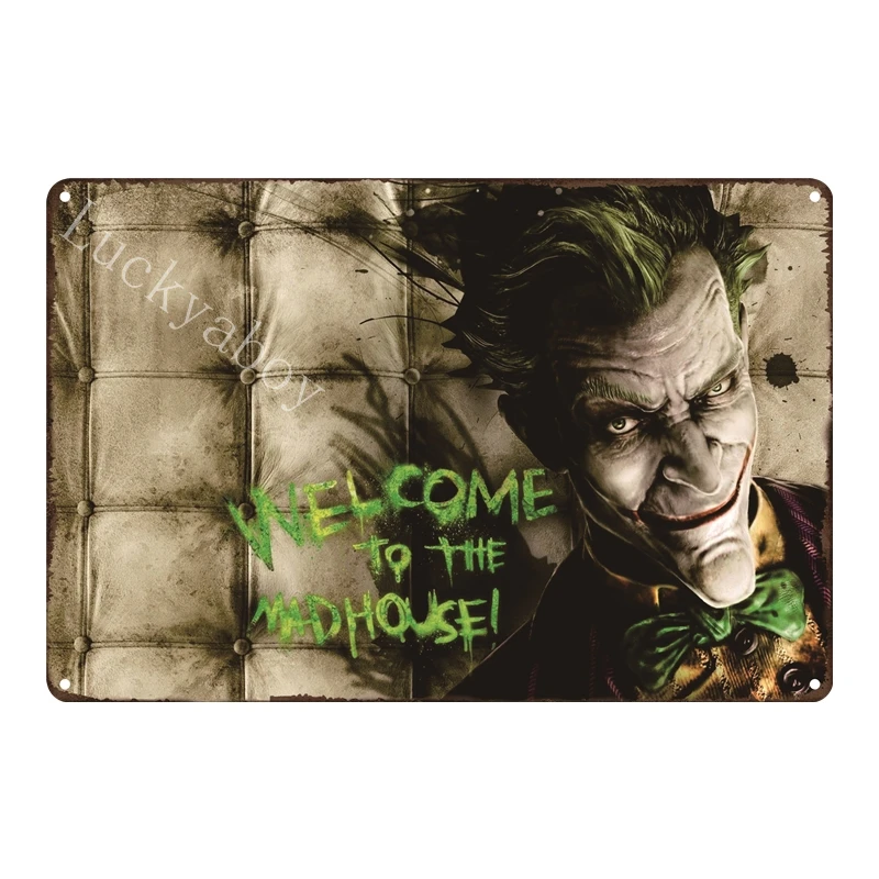 

[Luckyaboy] Retro Metal Tin Sign Movie Poster Comic Joker Pub Bar Coffee Shop Home Plaque Vintage Wall Art Decor AL040