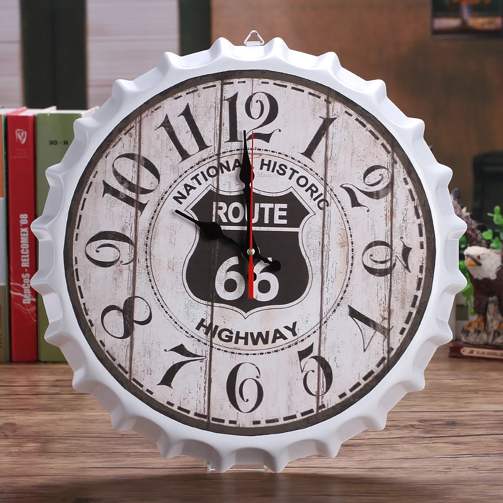 Металлические оловянные настенные часы креативные ретро-винтажные крышки