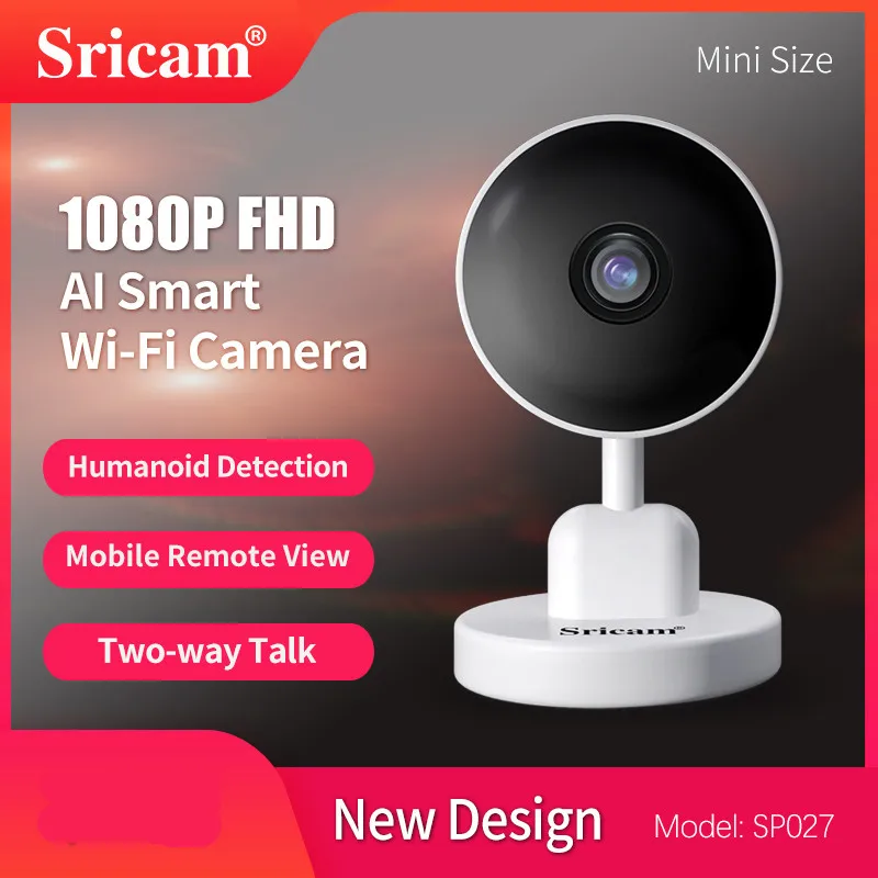 

Sricam SP027 2MP 1080P AI Humanoid Wireless PTZ IP Camera Home Security Baby Monitor Motion Detection Wide Angle