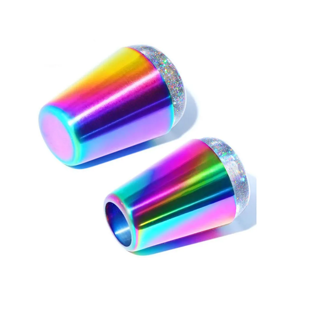 1pc Nail Stamper 4cm 2 Colors Silicone Head Holographic Laser Handle With Scraper Polish Print Transfer #K9 | Красота и здоровье