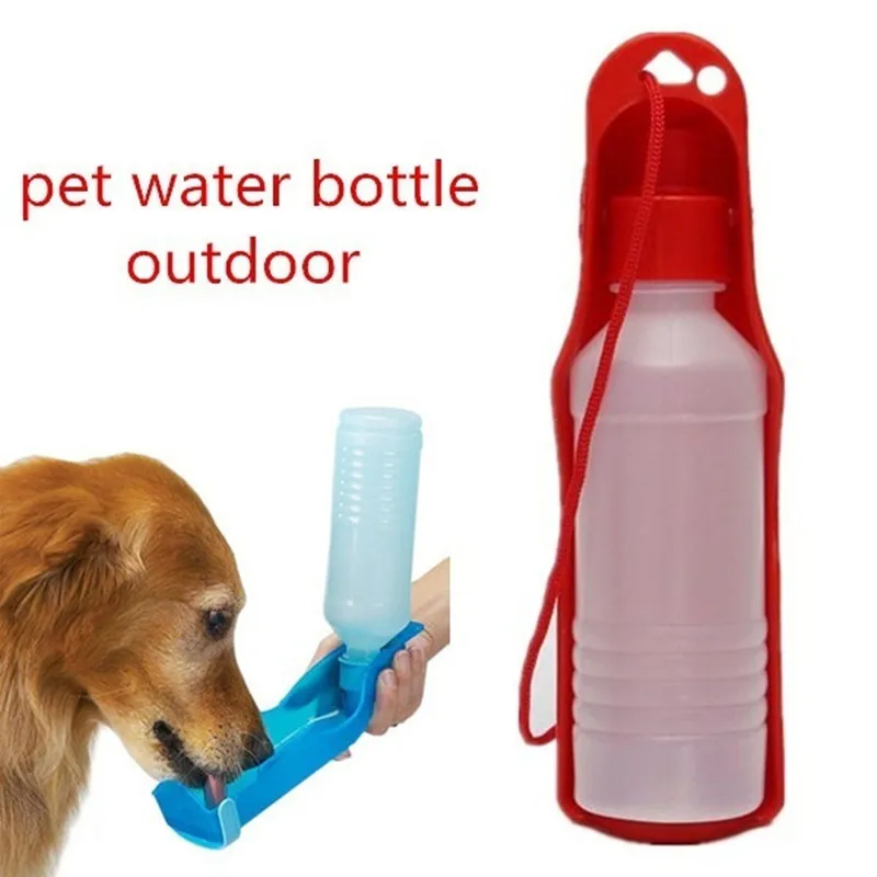 

250ML/500ML Outdoor Portable Pet Dog Water Bottles Foldable Tank Drinking Design Travelling Bowl Feeding Dispenser 4 Colors