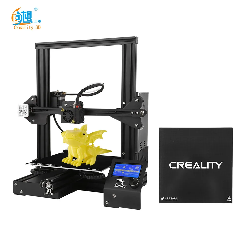 CREALITY 3d принтер Ender-3 DIY комплект 3d принтер большой размер I3 mini Ender 3 V-slot резюме отключение питания печать Средняя мощность - Цвет: ender-3 glass plate