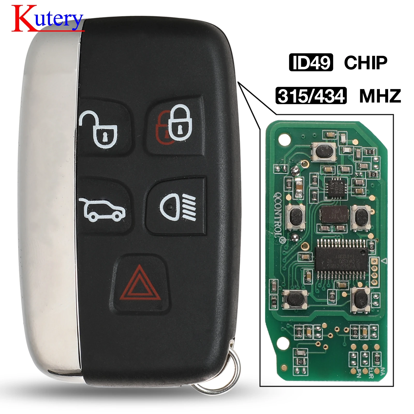 

jingyuqin Car Remote Key 315/434MHz fit Jaguar for Land Rover Discovery 4 Freelander for Range Rover Sport Evoque Smart key Fob