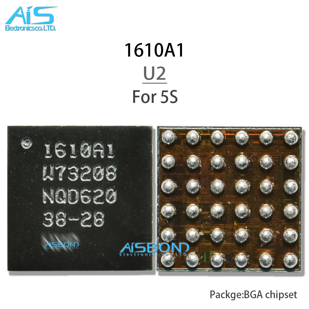 

10Pcs/Lot U2 Charging iC 1610A1 for iPhone 5S 5C Charger ic 1610A1 Chip 36Pin on Board Ball Repair Parts