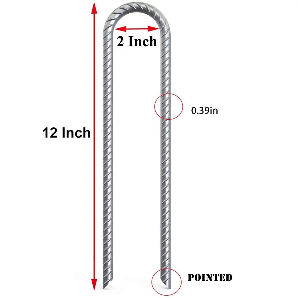 

4pcs Outdoors Trampoline Anchors Rustproof Trampoline Safety Ground Steel Stake Heavy Duty Trampoline Accessories