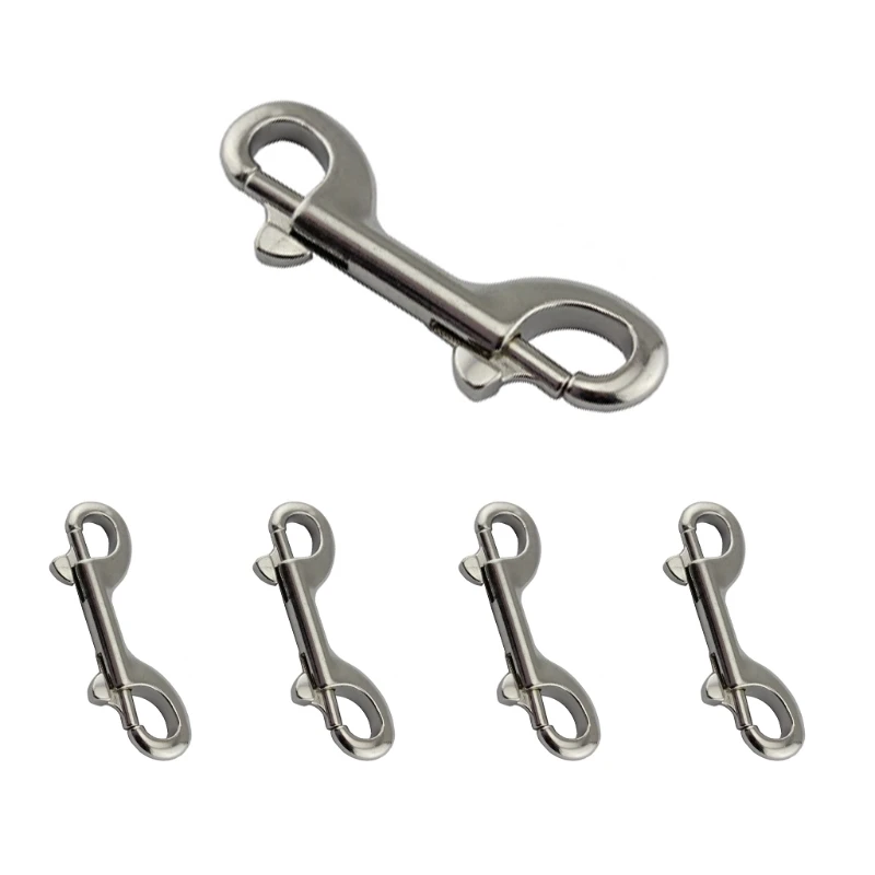 

63HA 5 Pack Double Ended Bolt Snap Hook 316 Stainless Steel Double End Trigger Snaps