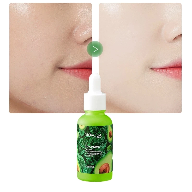 

1pcs 30ml Avocado Elastic Moisturizing Face Serum Moisturizing Brightening Pore Reduction Refreshing Face Care Essence Cosmetics