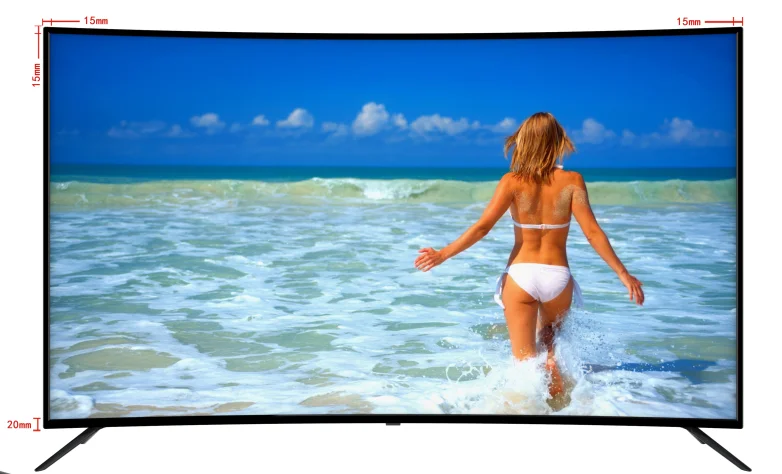 Изогнутый ЖК монитор большого размера экран 4K LED wifi TV 60 'ཽ'' смарт ТВ система