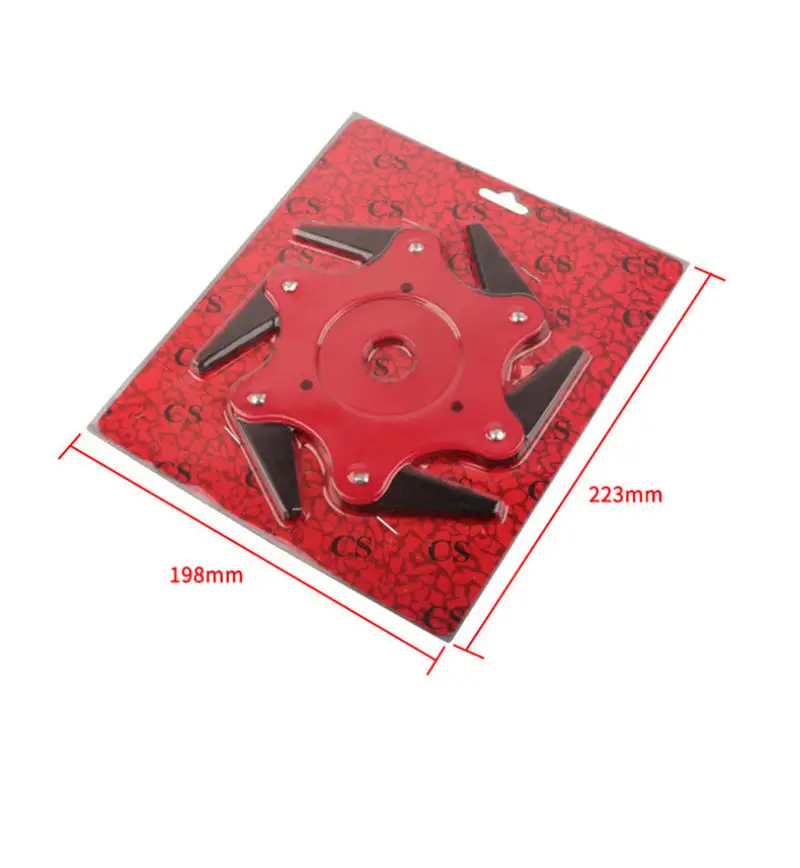 

6 Teeth Brush Cutter Blade Trimmer Metal Blades Trimmer Head 65Mn Grass Trimmer Head For Lawn Mower Garden Tools