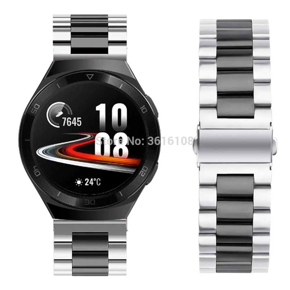 Ремешок из нержавеющей стали для Huawei Watch GT 2e металлический браслет huawei watch gt 46 мм