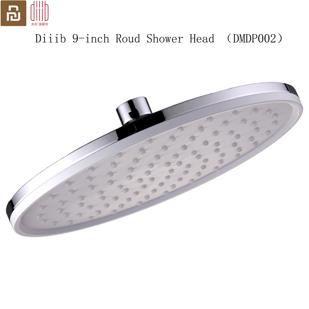 

Diiib Dabai Shower Head 23x23cm 9-Inch Roud ABS Plastic Rain Rainfall Bathroom Top Sprayer Thin High Pressure