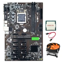 b250 btc mining motherboard lga 1151 with g3930 cpucooling fan sata cable supports ddr4 dimm ram for mining miner