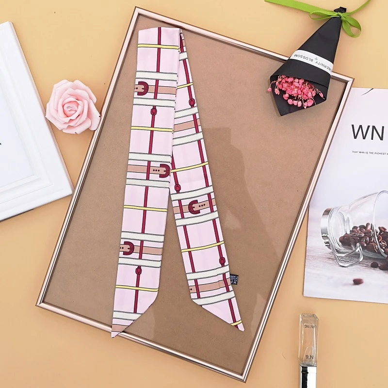 

Fashion NEW Wild Long Ribbon Silk Scarf Women Head Scarfs Headwear Long Scarves Bag Accessories Hijab Neck Kerchief Headband