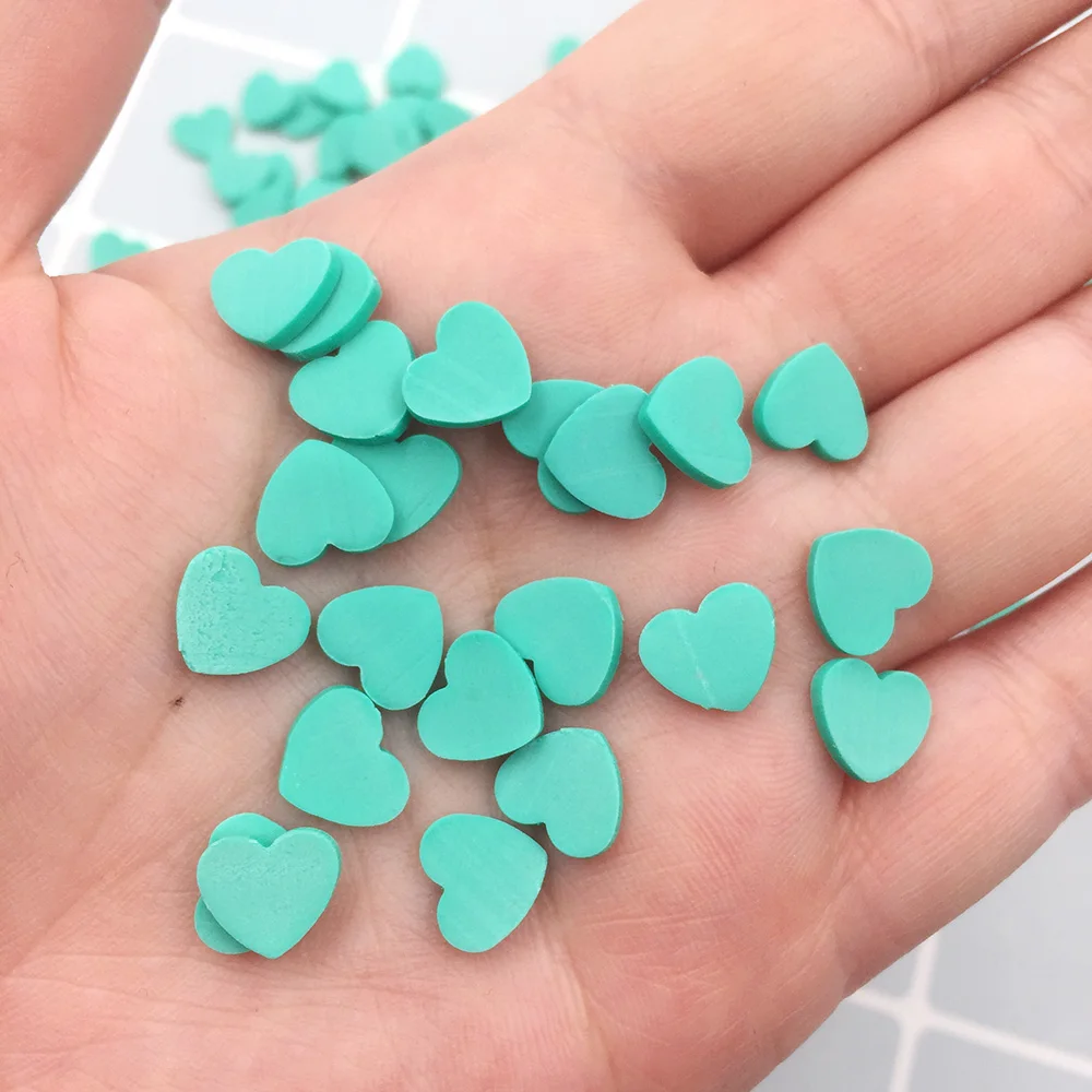 50 г милые цветные кусочки сердечек полимерная Горячая глина разбрызгиватель для