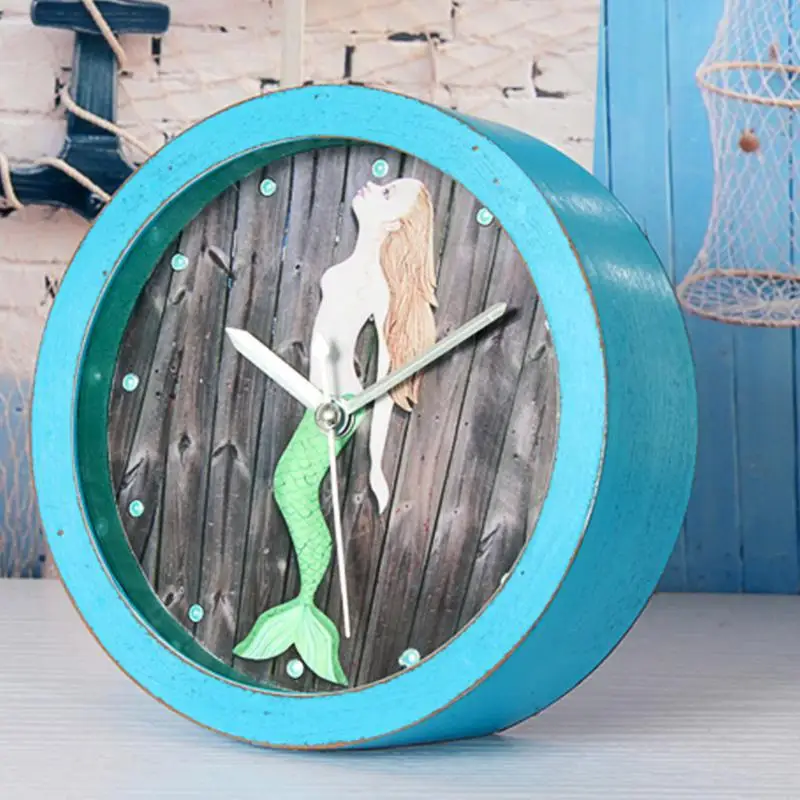 Бесшумный Кварцевый Будильник HiMISS круглые деревянные часы в стиле ретро