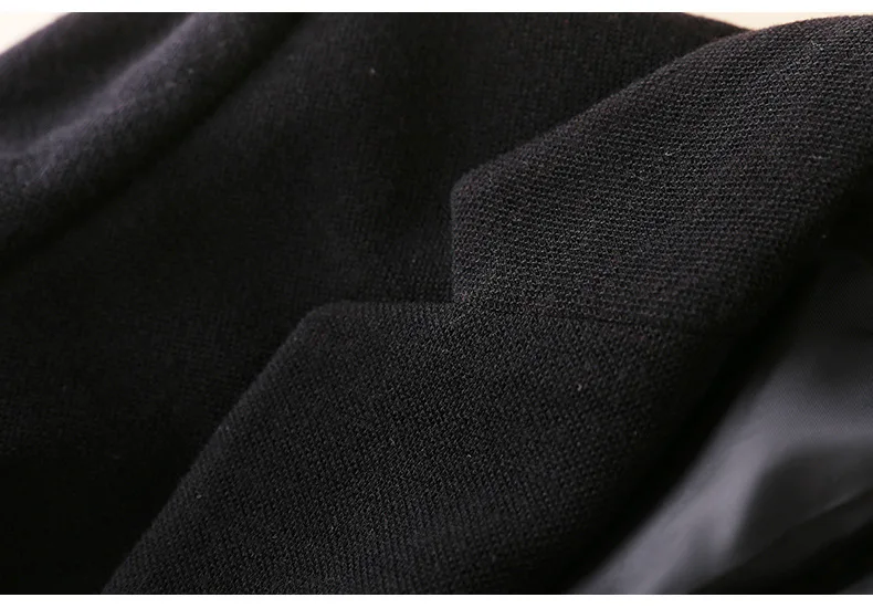 

Warm Wool Winter Black 50% Blazer Single Button Notched Office Lady Slim Fall Jacket for Women Ropa Para Mujer