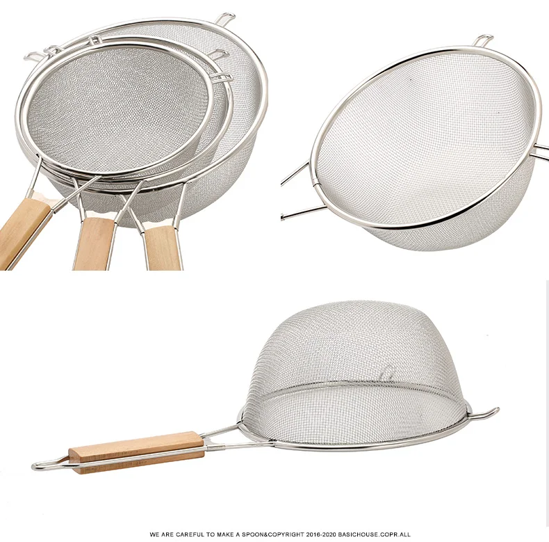 Дуршлаг из нержавеющей стали для кухни картофеля фри ручной сетчатый дуршлаг