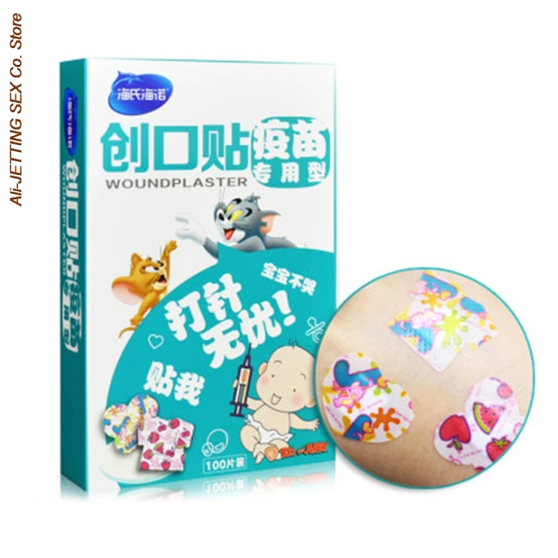 

100PCS/Set Waterproof Cute Cartoon Band Aid Hemostasis Adhesive Bandages First Aid Emergency Kit For Kids Children
