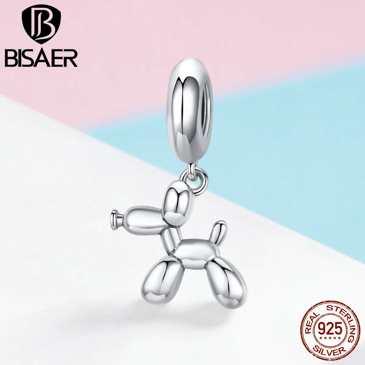 BISAER, 925 пробы, серебристый воздушный шар, собачьи инструменты, подвески, кукольная собака, бусины, подходят для браслета, бусины для серебра 925, для изготовления ювелирных изделий ECC981