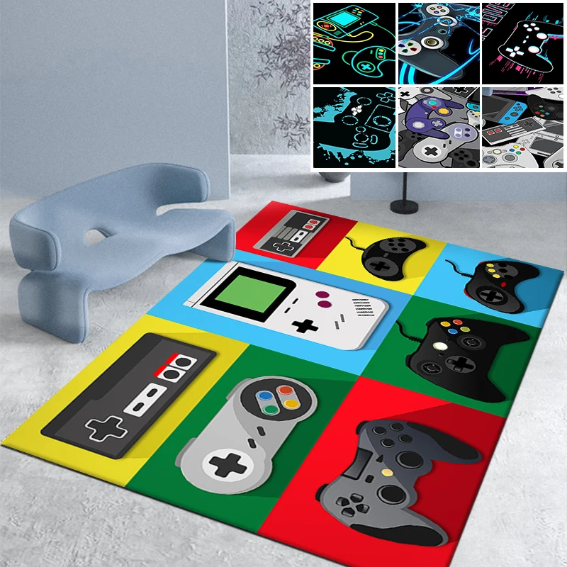 

Модный мультяшный ковер для спальни, мультяшная серия видеоигр, спальня, гостиная, красочный ковер, домашний декоративный дверной коврик