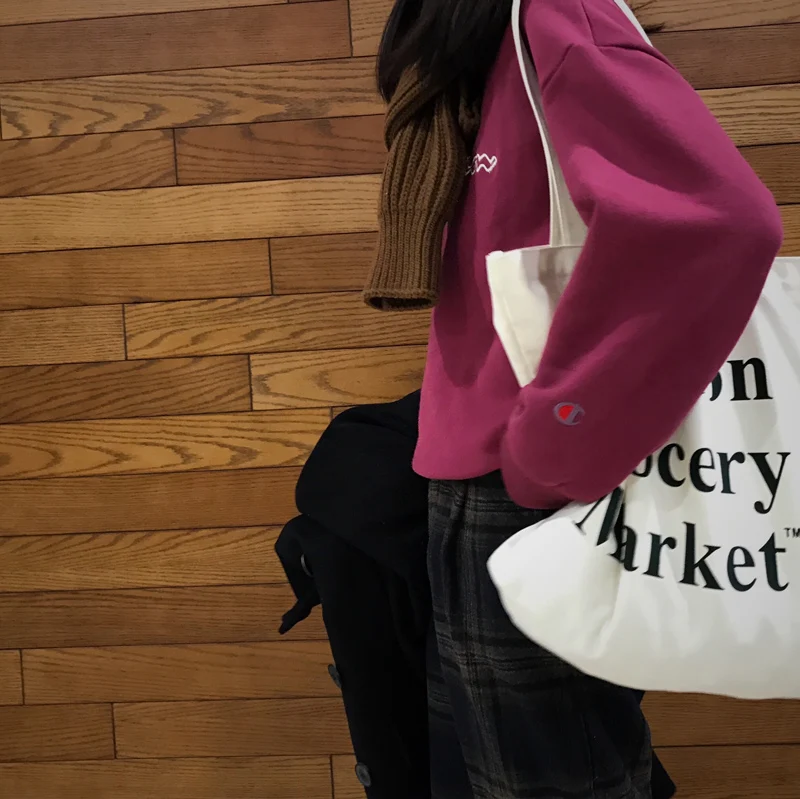 WeGang модная сумка-тоут многоразовые холщовые сумки для покупок хлопковые