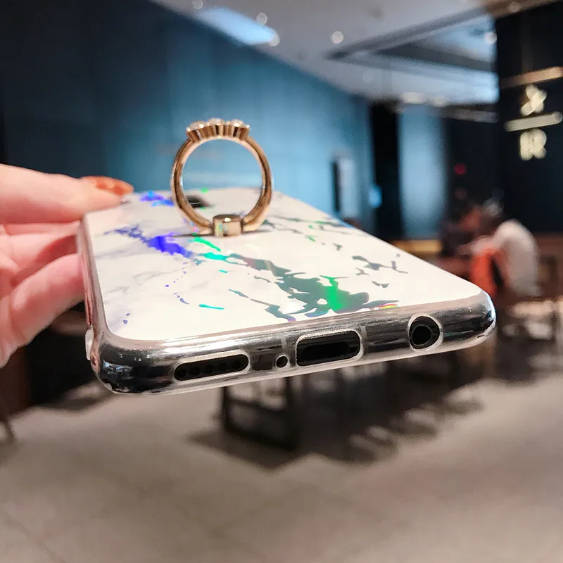 

Laser Colorful Mobile Phone Case for Huawei Mate 20 prolite Simple Marble Phone Case for Huawei Nova 2S 3 3i support phone cases