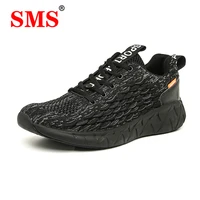 sms men sneakers mesh breathable running sport shoes male lace up non slip low sneakers casual shoes tenis masculino plus size