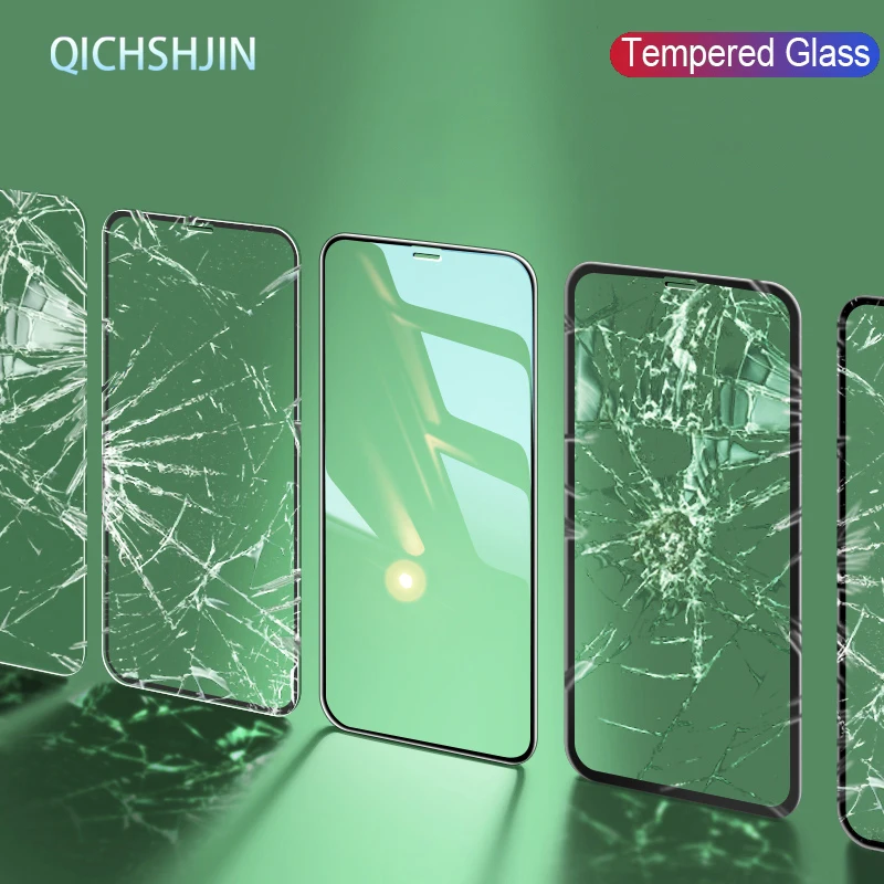 

9D Screen Protector For iPhone 6 7 8 plus Full coverage Tempered Glass For iPhone 11 12 Pro Max Mini Phone Protection Film Glass