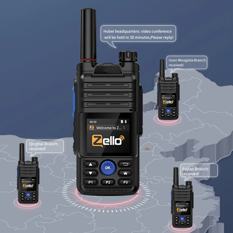 Бесплатные наушники 6800 мАч Zello радио приемопередатчик 4G CB Poc Wi-Fi GPS двухстороннее
