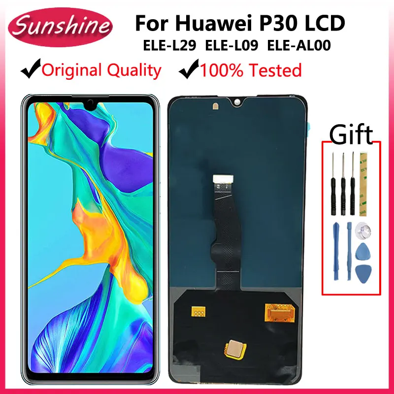 Оригинальный Для Huawei P30 ЖК ELE L29 L09 AL00 дисплей с сенсорным экраном Digitizer Замена для