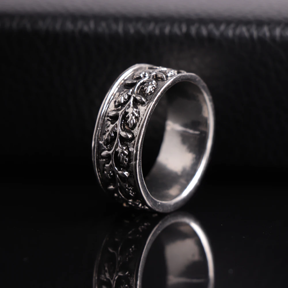 Vintage Men Women Charm Leaf Ring Classic Stainless Steel Accessories Jewelry For Male Female Party Best Gift | Украшения и