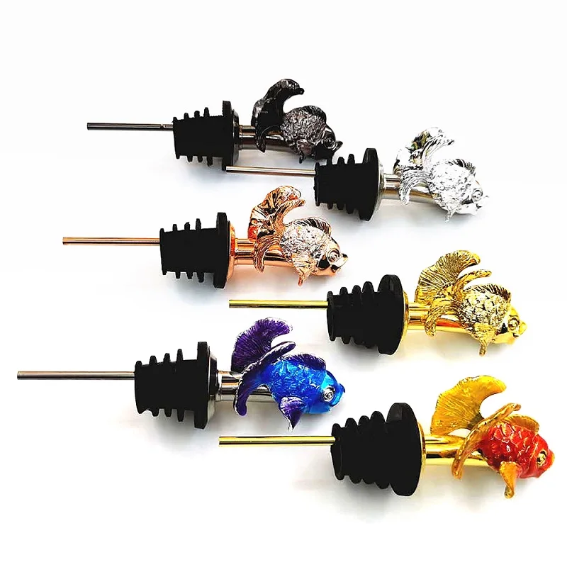 Направляющая для вина в виде головы оленя/золотых рыбок винная пробка из