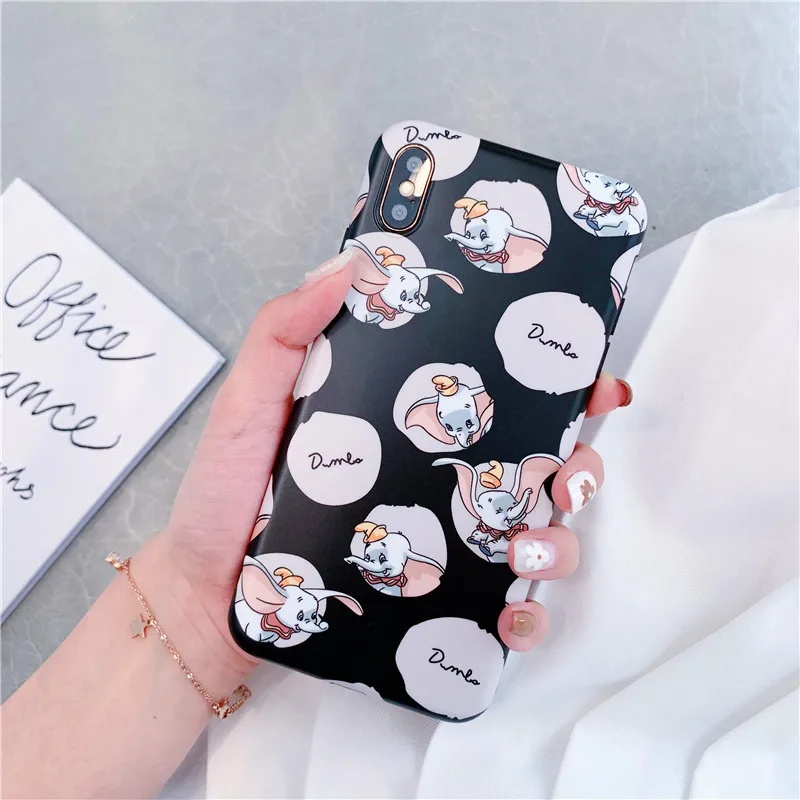Чехол для Телефона С Рисунком Слона из мультфильма iPhone 6 7 8 plus 11 pro Xs Max Xr милый слон