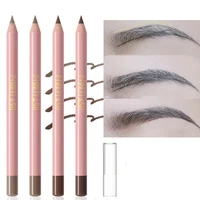 wood eyebrow pencil waterproof sweat proof long lasting non marking easy to wear black brown makeup eyebrow cosmetics 4 colors