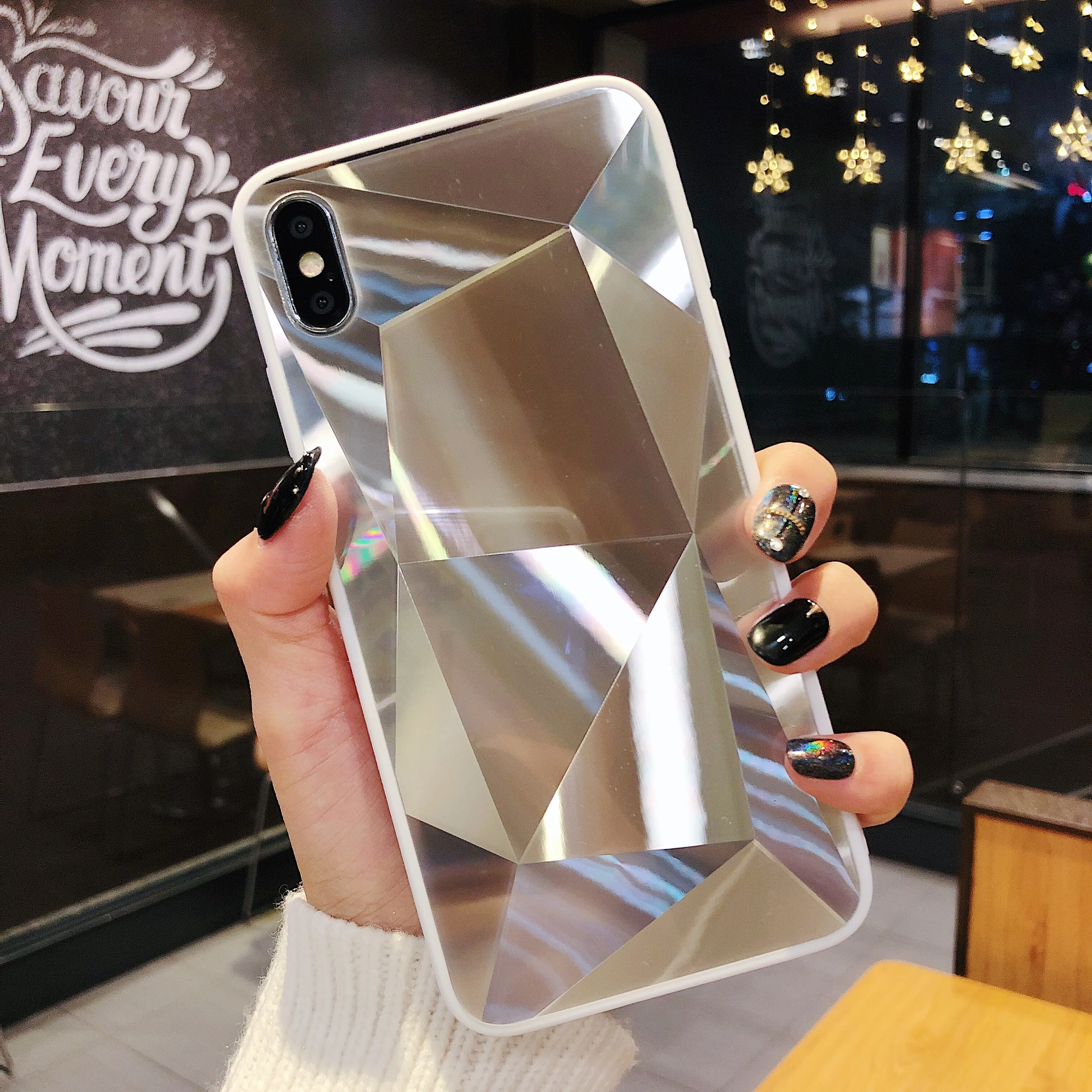 Роскошный 3D Алмазный зеркальный глянцевый чехол для телефона iphone 6 6S 7 8 Plus X XS 11 Pro
