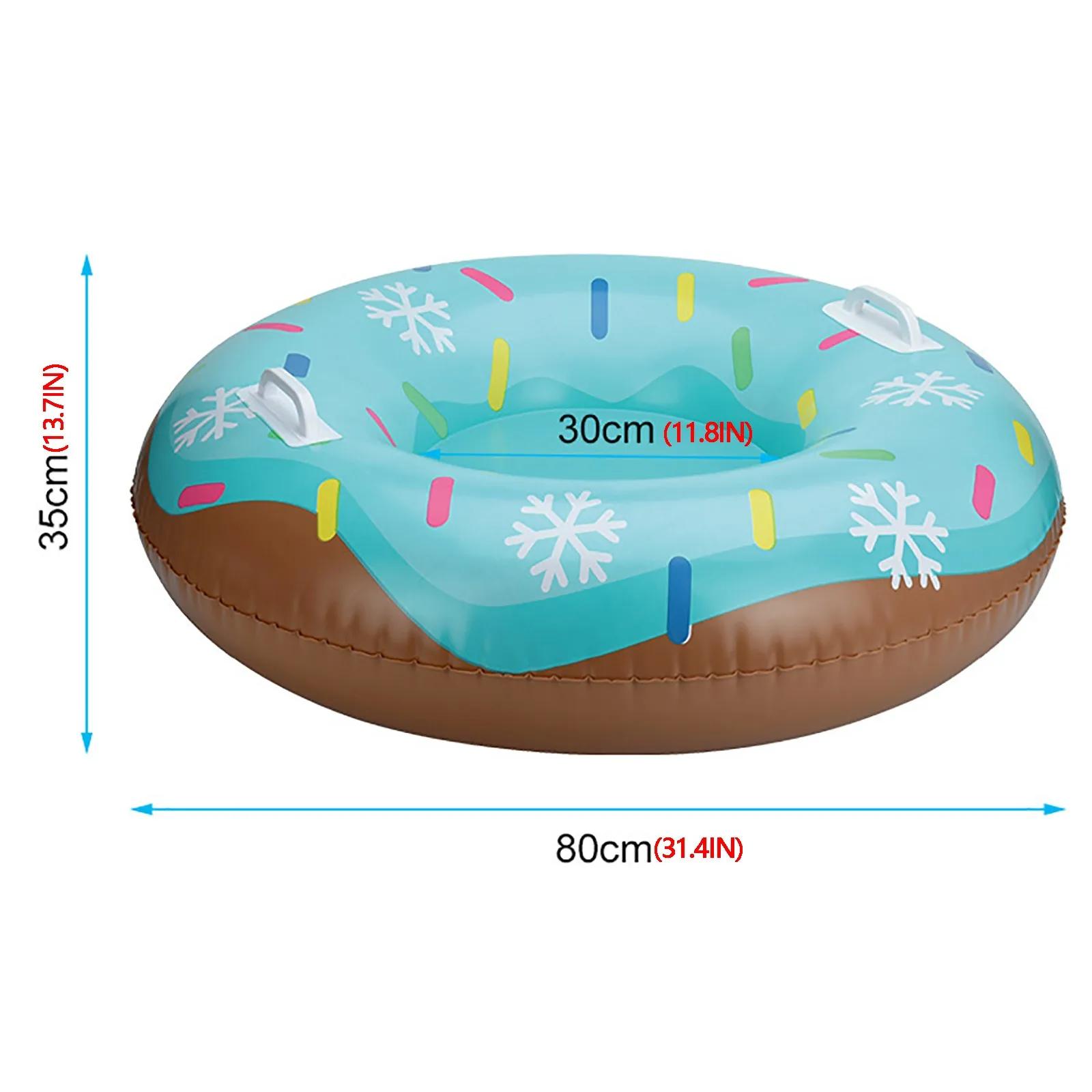 

Outdoor Skiing Ring Snow-ring Slider PVC Snow Skating Sled Tire Tube for Kids Adults Ski Pad Sports Snowboard With Handle