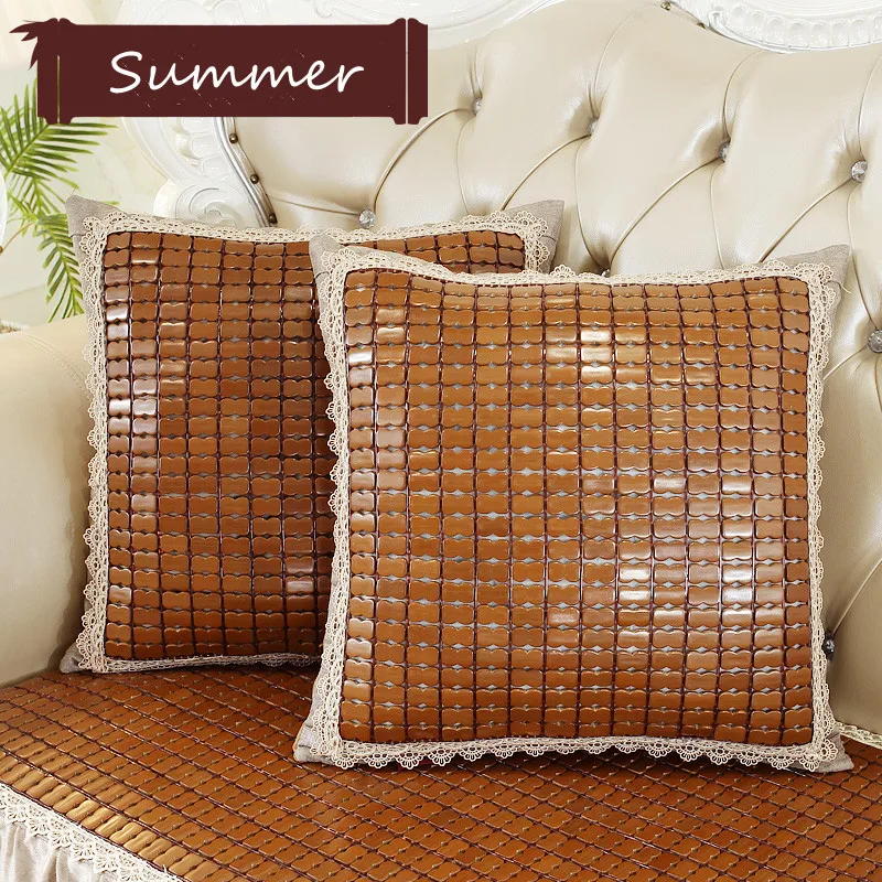 Летняя бамбуковая приятная для кожи наволочка дивана подушки маджонг