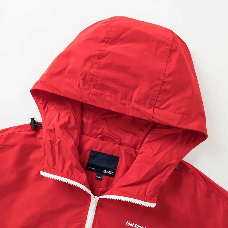 Мужская куртка Semir красная свободная повседневная в Корейском стиле с буквенным