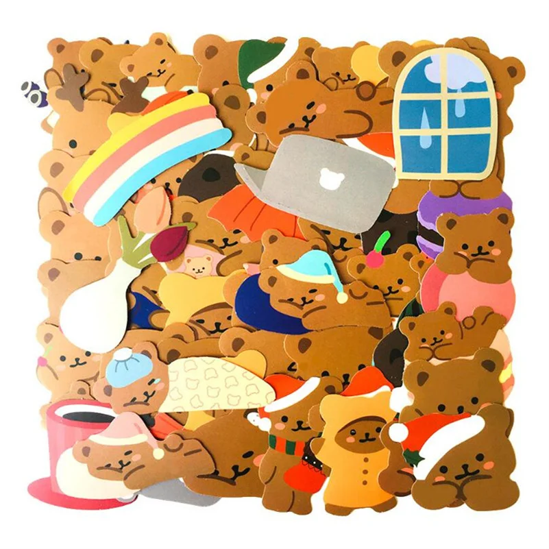 

10/30/50PCS Cute Elk Bear Watermelon Graffiti Sticker Laptop Helmet Guitar Cup Car Fridge Sticker Decoration Wholesale