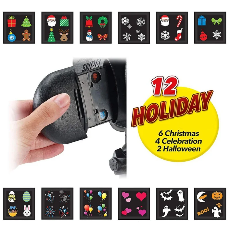 

Christmas Style Patterns Lights LED Lamp Laser Film Lamp Outdoor Waterproof Lights Snowflake Logo Projection Lamp Lawn 1