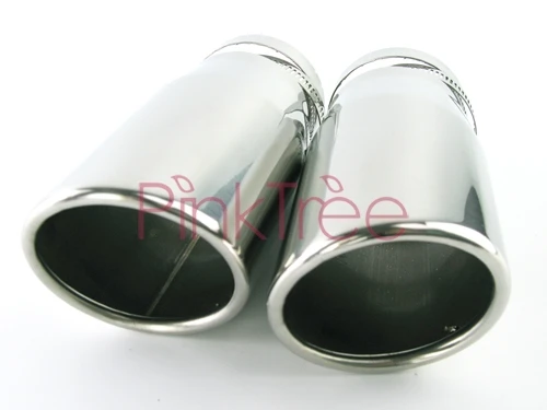 2 pieces Для Audi Q5 2009- Volkswagen Tiguan Volvo XC60 XC90 2003-15 Ehaust глушитель наконечник из нержавеющей стали аксессуары для автомобиля - Цвет: 2 pieces