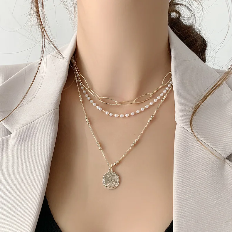 Женское винтажное ожерелье HUANZHI Винтажное колье неправильной формы с