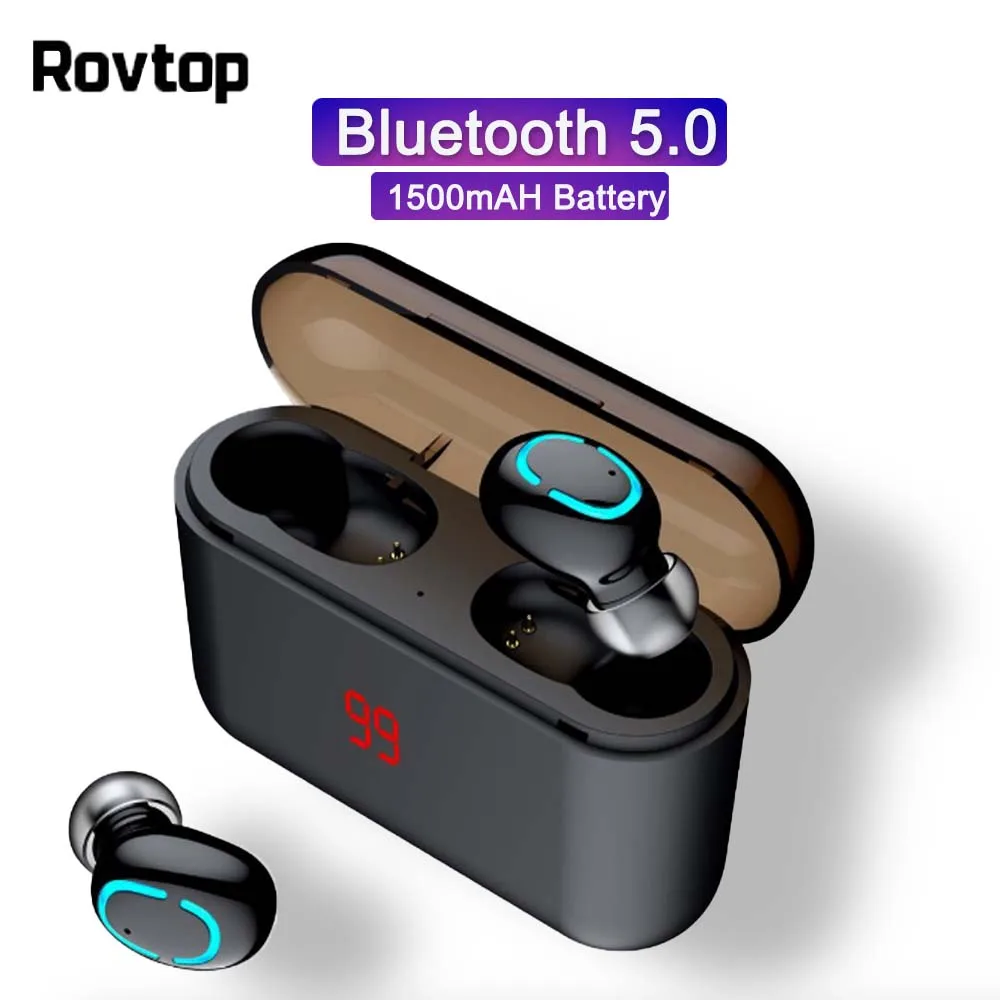TWS Bluetooth 5 0 наушники туры беспроводные Handsfree спортивные игровая гарнитура 1500 мАч HBQ